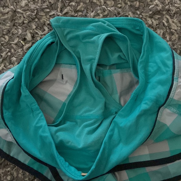 Lululemon Blue Checkmate Speed Shorts - Picture 6 of 6